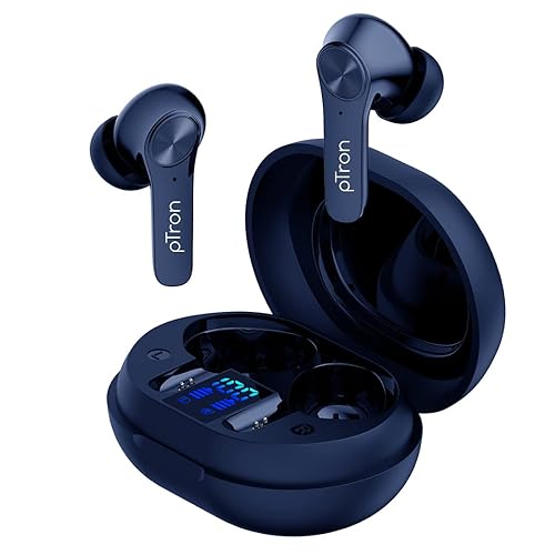 pTron Bassbuds V2 in-Ear True Wireless Headphones (Black)