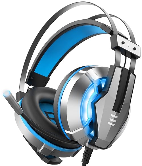 EKSA E800 Gaming Wired Over-Ear Headphones (Blue)