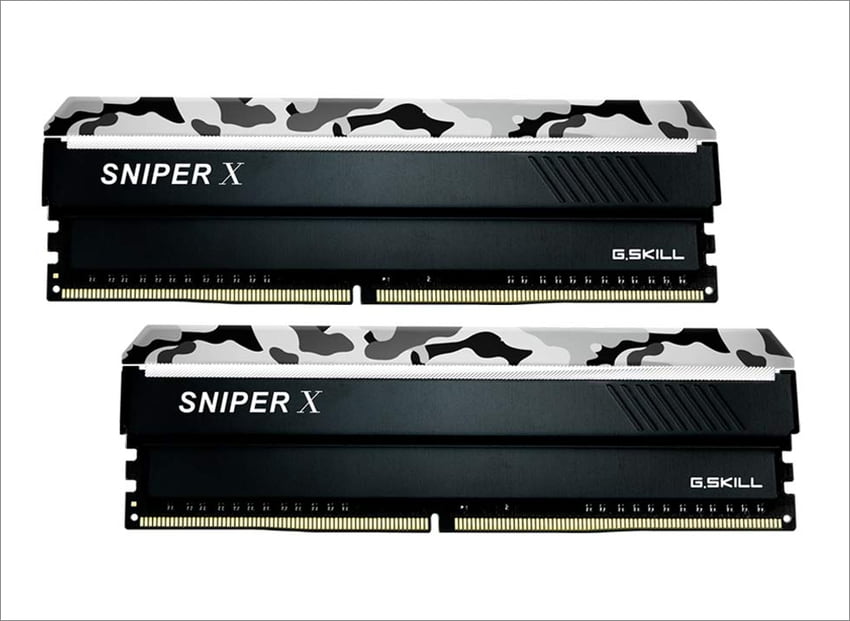 G.SKILL Sniper X 16GB (2 x 8GB) DDR4-3200MHz CL16-18-18-38 1.35V Desktop Memory RAM